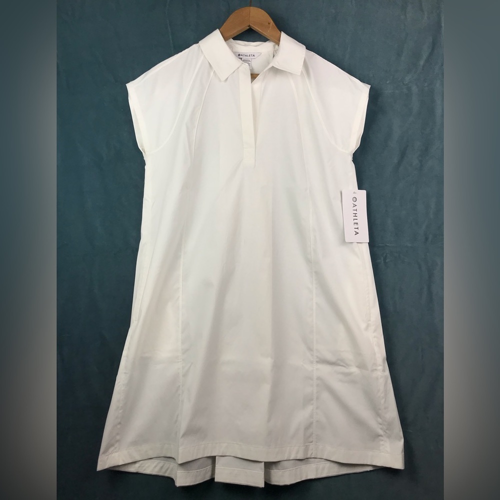 Athleta Performance Poplin Collared Dress, Size S